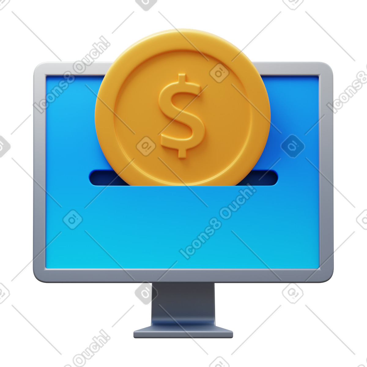 E-commerce illustration in 3D Fluency style download in PNG, SVG
