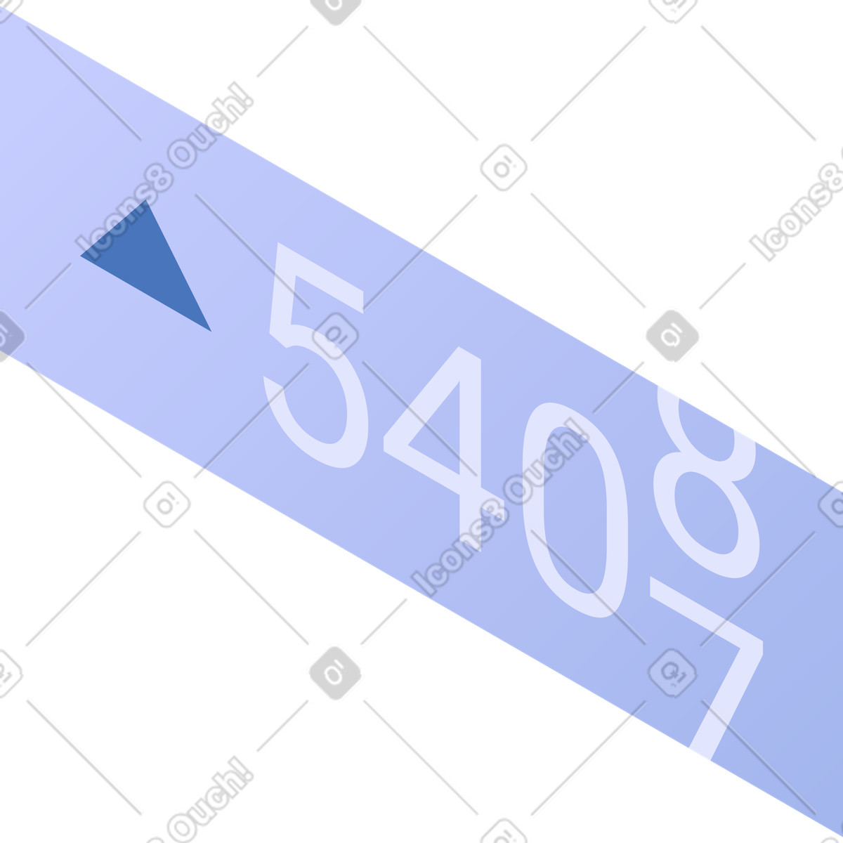 Rectangle with growing numbers counter illustration in Quantum style download in PNG, SVG