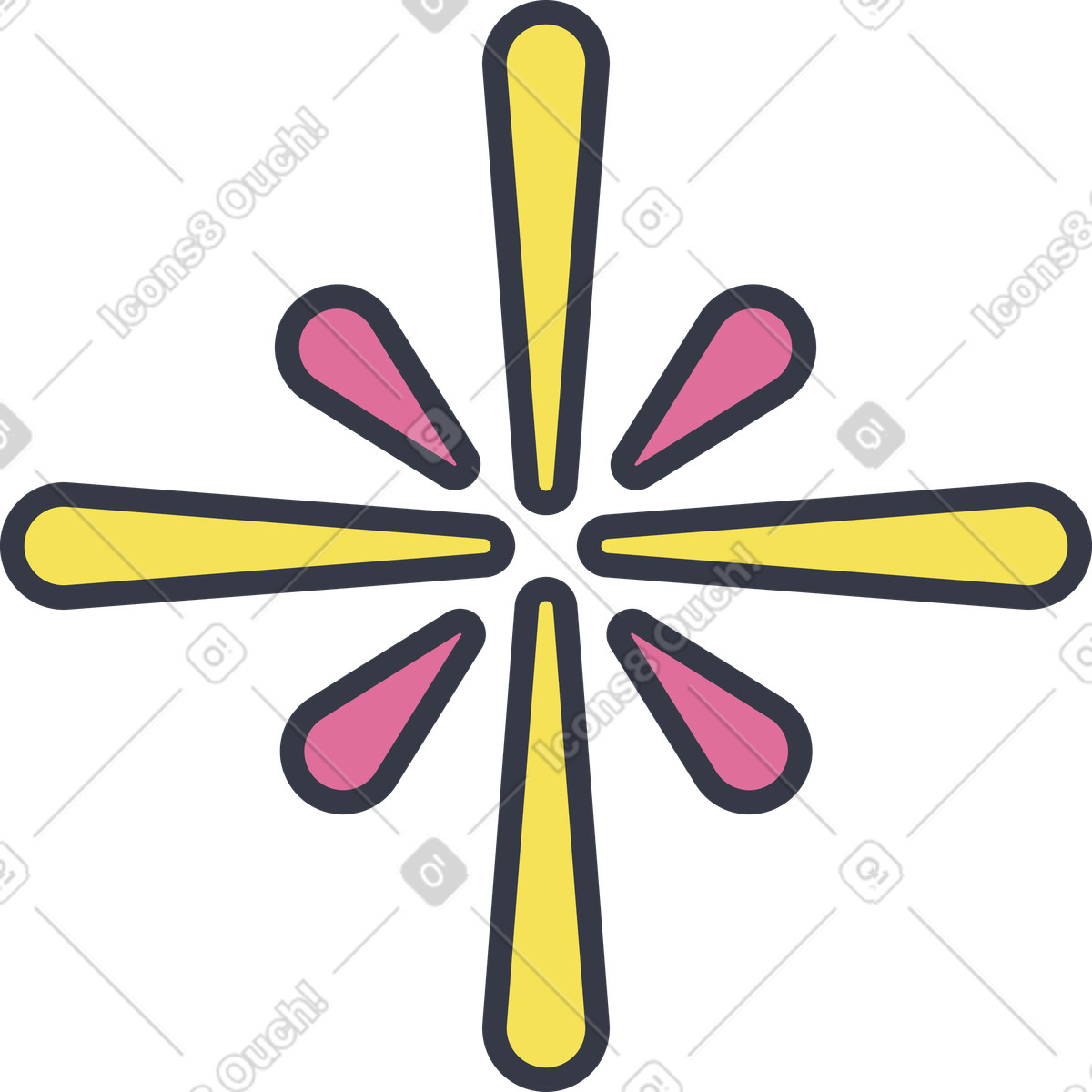 Ilustração de Fogos artifício em no estilo Abstract para baixar em PNG, SVG