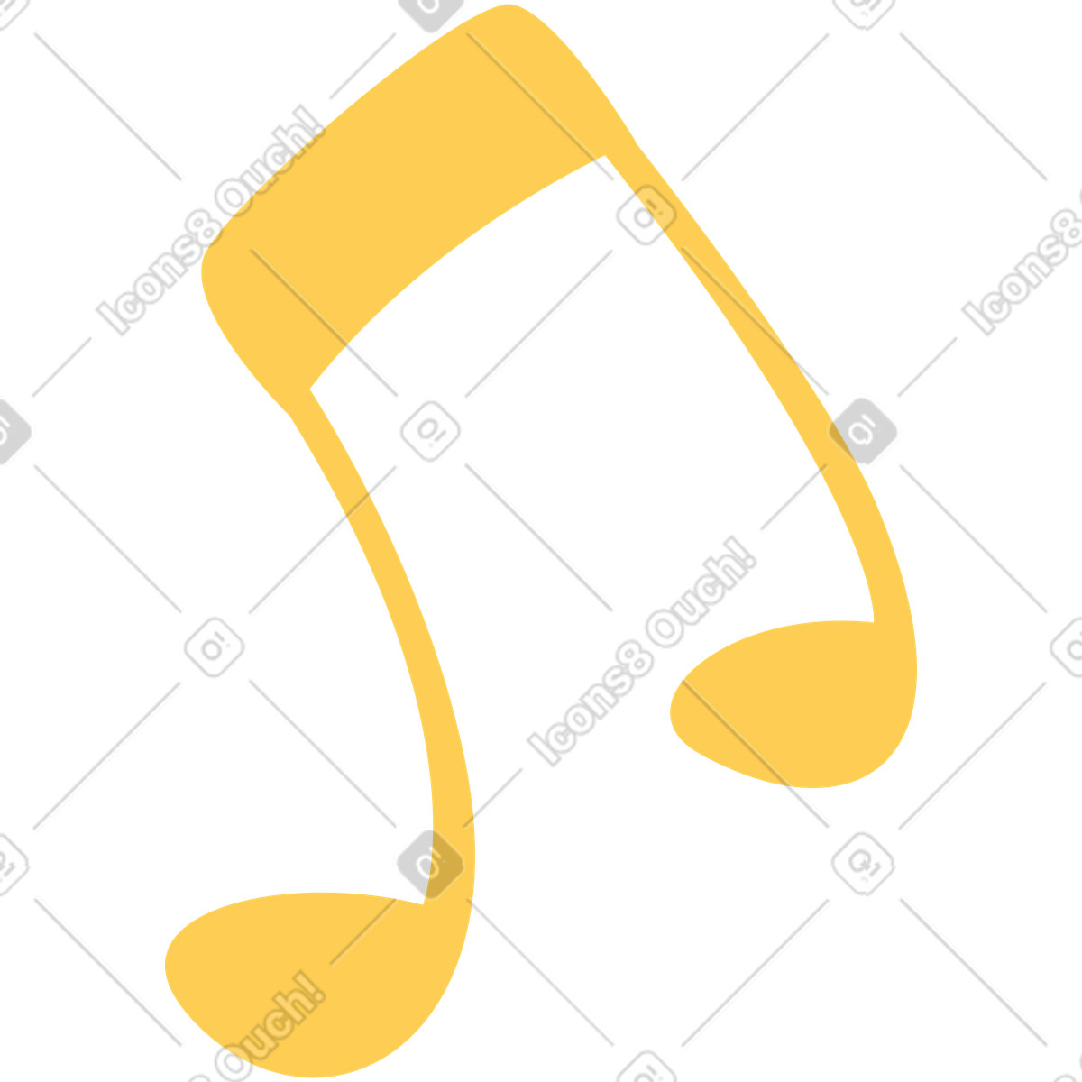Ilustración Nota musical en estilo Social a descargar en PNG y SVG