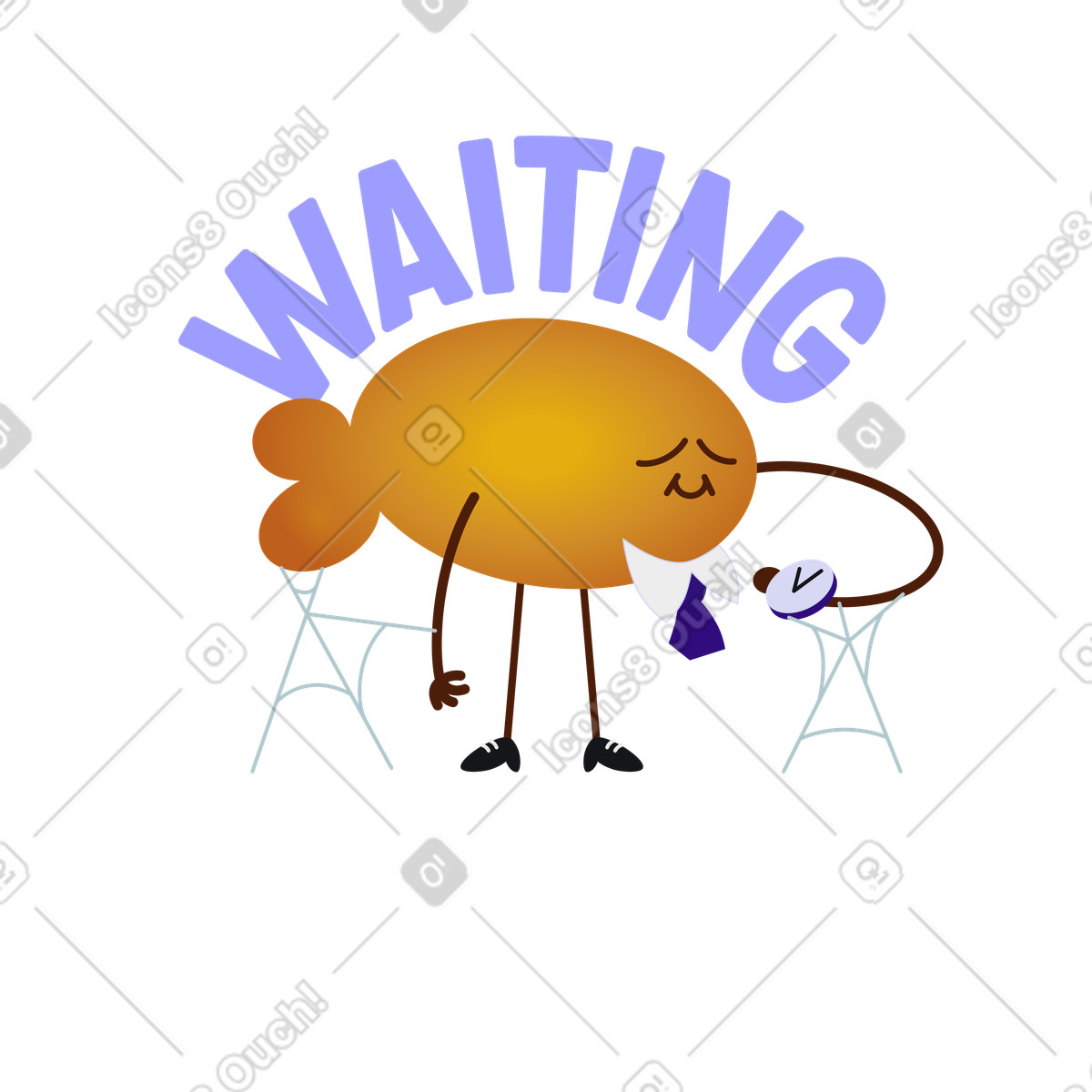 Ilustração de Esperando em PNG e SVG