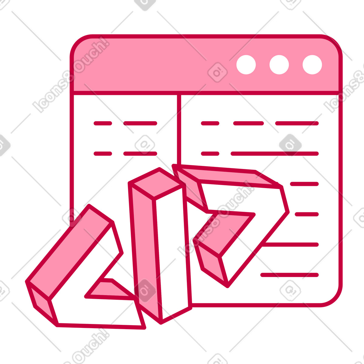 Split screen editor with code view, Programming workspace illustration in PNG, SVG