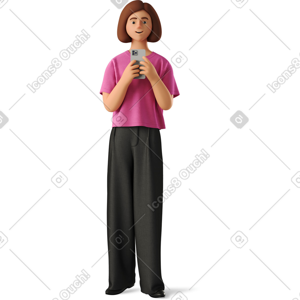 Ilustração de Jovem tirando uma selfie em no estilo 3D Business para baixar em PNG, SVG