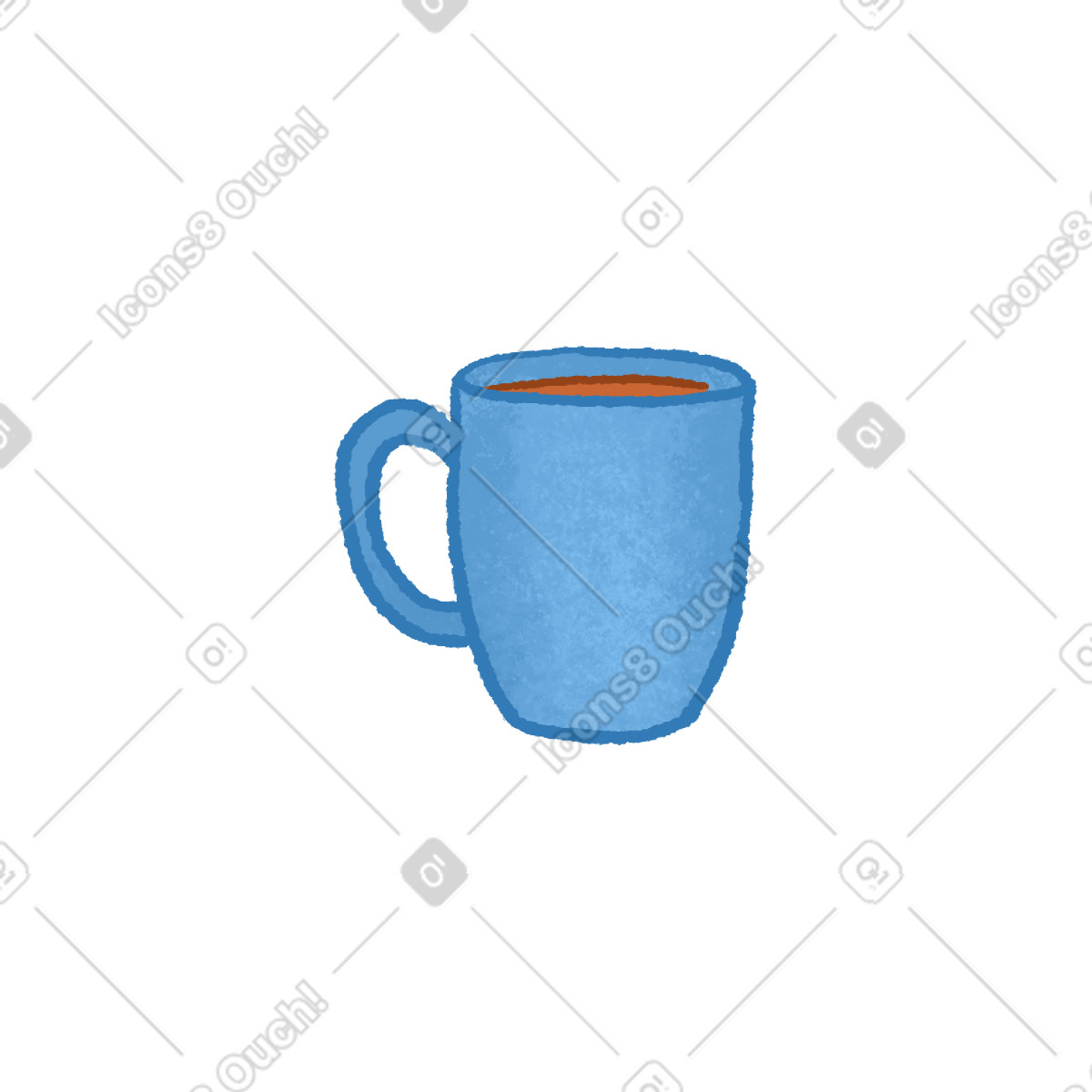 Illustration Blue mug dans le style Hue à télécharger aux formats PNG, SVG