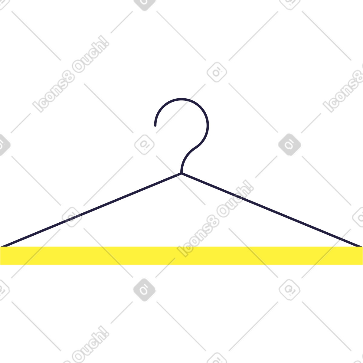 Hanger illustration in Mellow style download in PNG, SVG