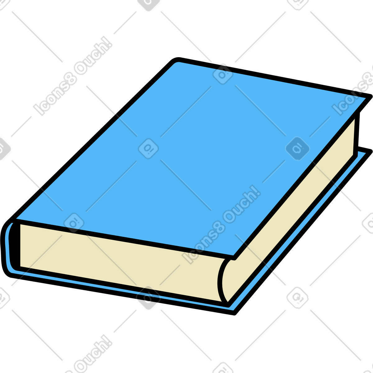 Ilustración Libro en estilo Kindy a descargar en PNG y SVG