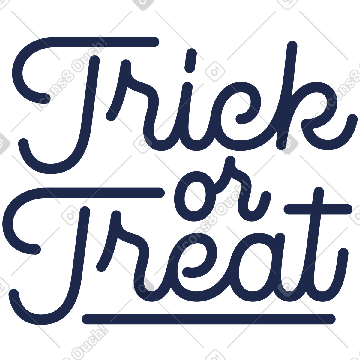Schriftzug „süßes oder saures“-text-Illustration im Outline-Stil als Download in PNG, SVG