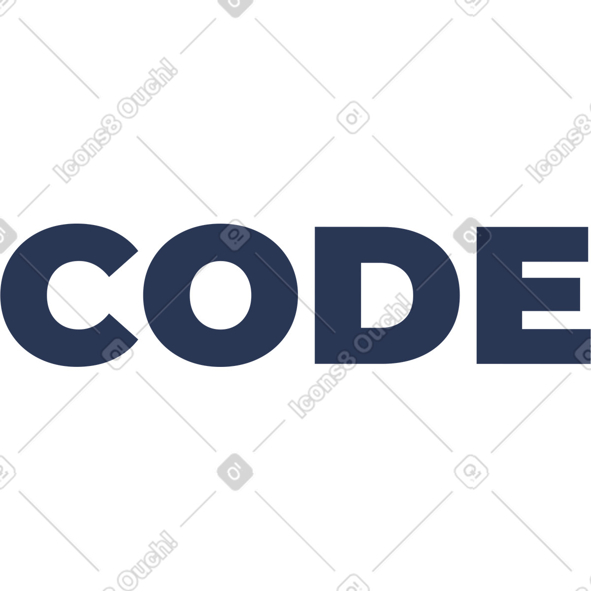 Lettering code text illustration in PNG, SVG