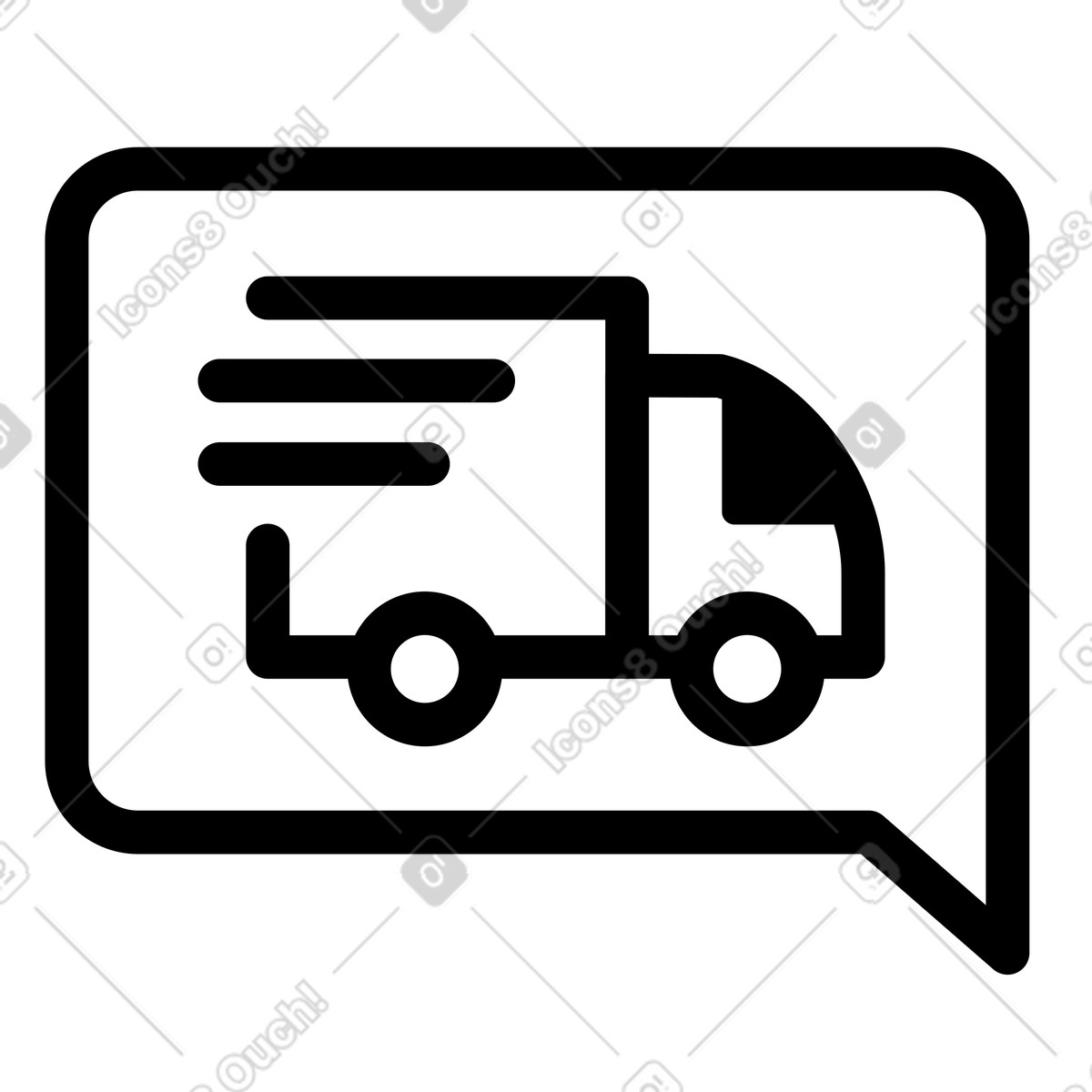 下载 Transistor 风格的 Delivery truck icon in cloud 插画，支持 PNG、SVG 格式