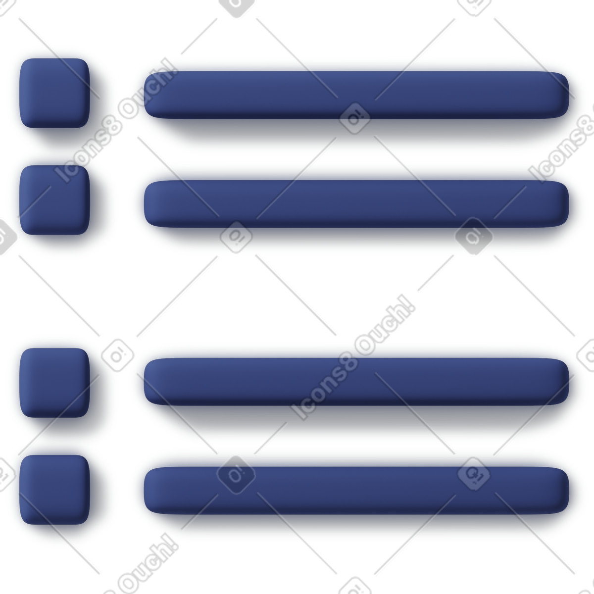Blue checklist-Illustration im 3D Business-Stil als Download in PNG, SVG