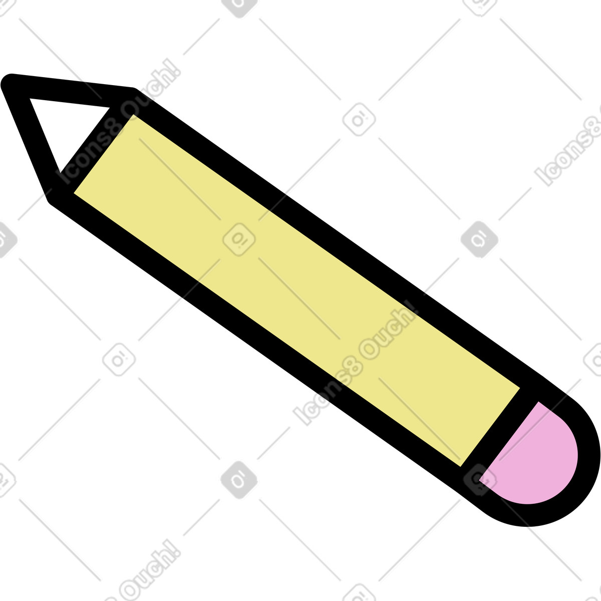 Ilustração de Lápis em no estilo Mochi para baixar em PNG, SVG