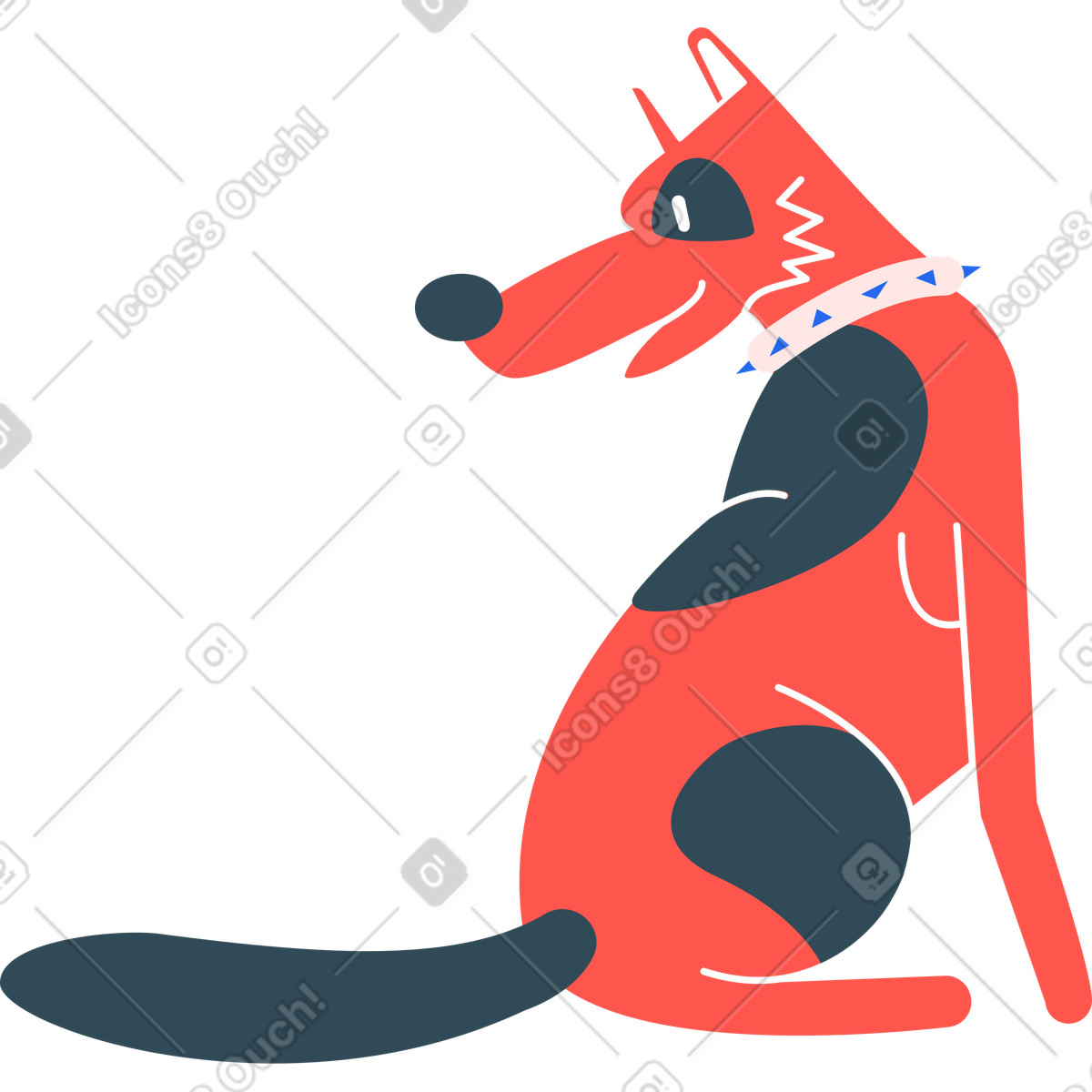 Shepherd dog illustration in Kingdom style download in PNG, SVG