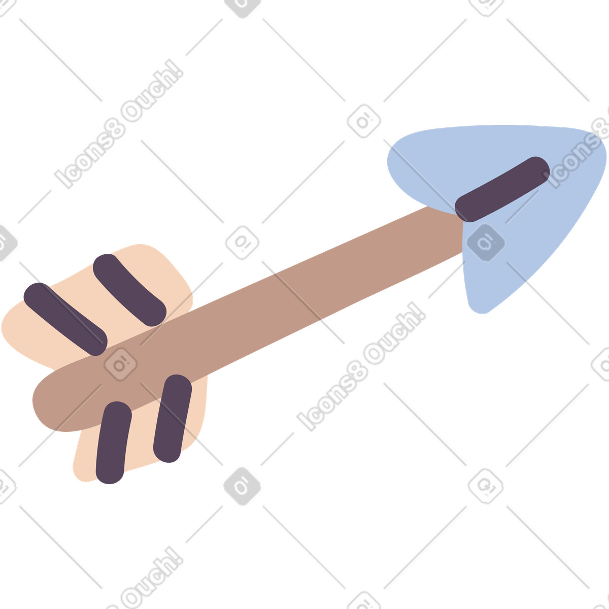 Illustration La flèche dans le style Pluto à télécharger aux formats PNG, SVG