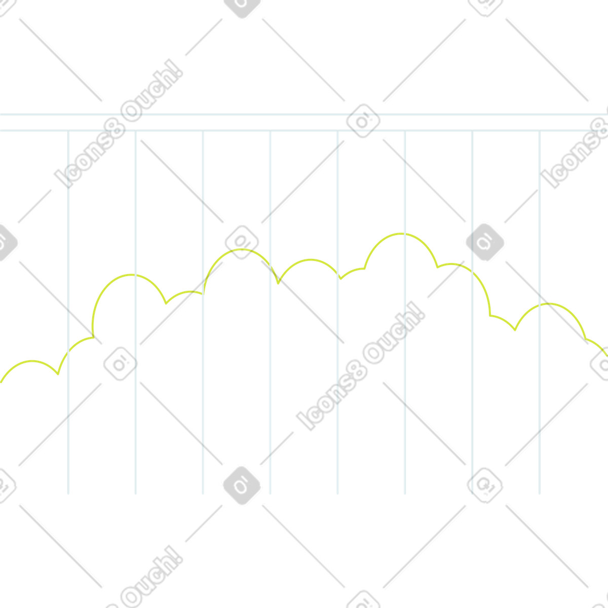 Ilustração de Fundo com arbustos em no estilo Juicy para baixar em PNG, SVG
