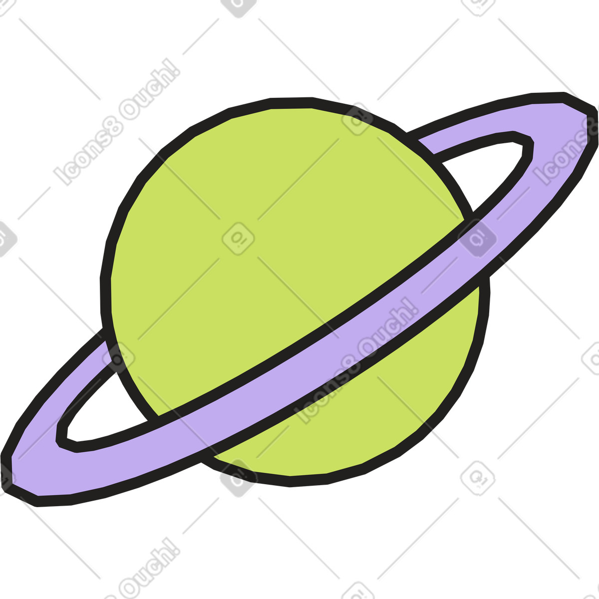 Ilustração de Saturno em no estilo Dazzle para baixar em PNG, SVG