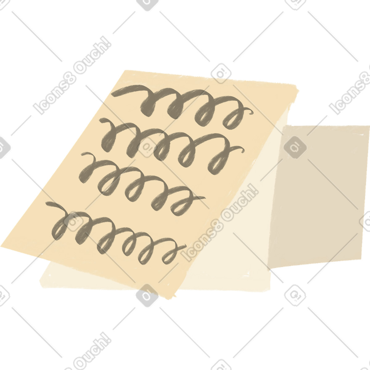 Sheets of paper-Illustration im Lumiere-Stil als Download in PNG, SVG