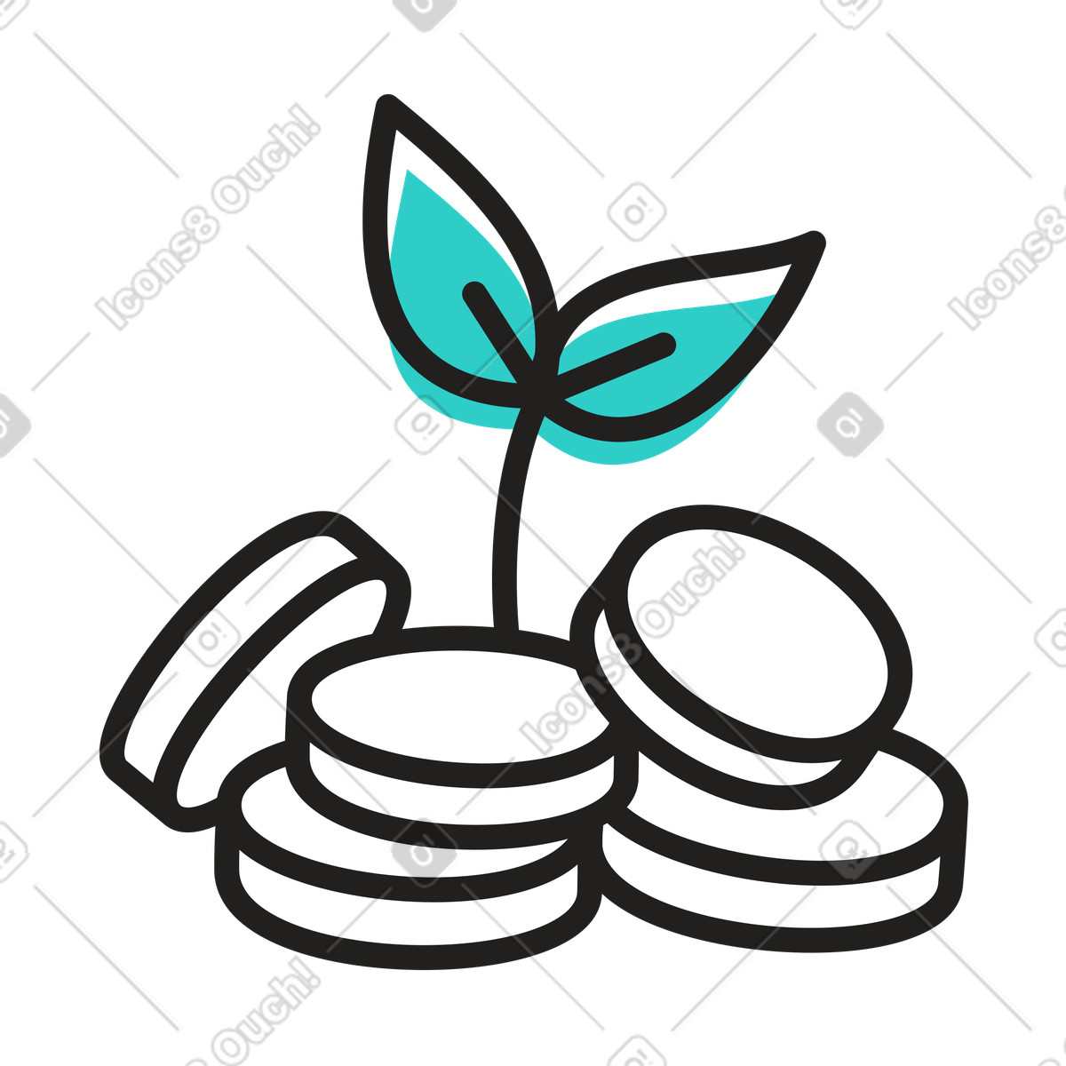 Ilustración Increasing Income through Money Management en estilo Little a descargar en PNG y SVG