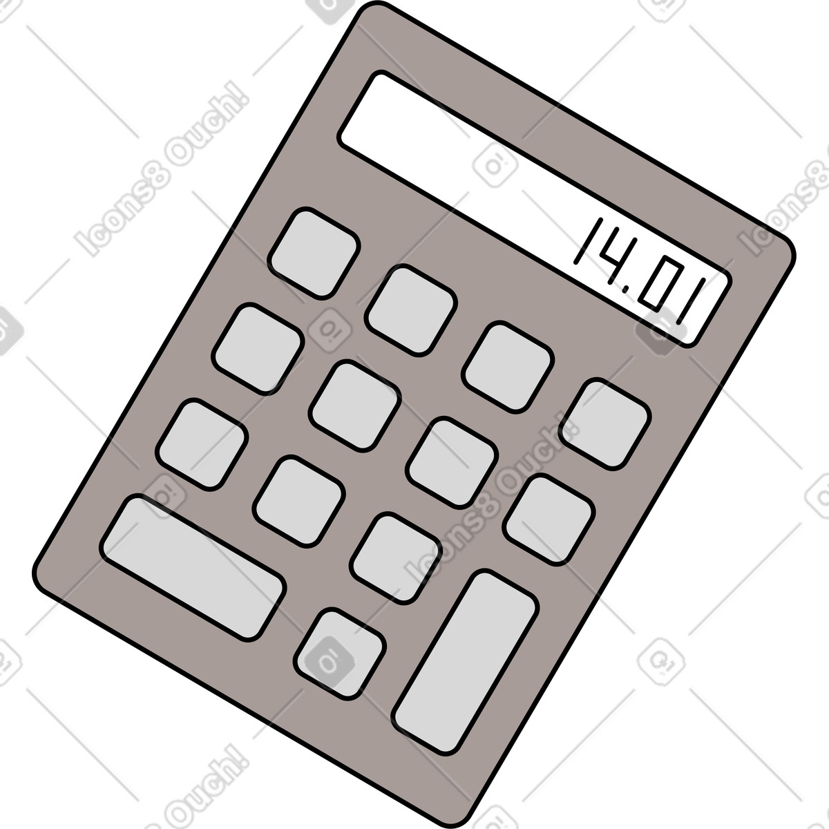Ilustração de Calculadora em no estilo Sitcom para baixar em PNG, SVG
