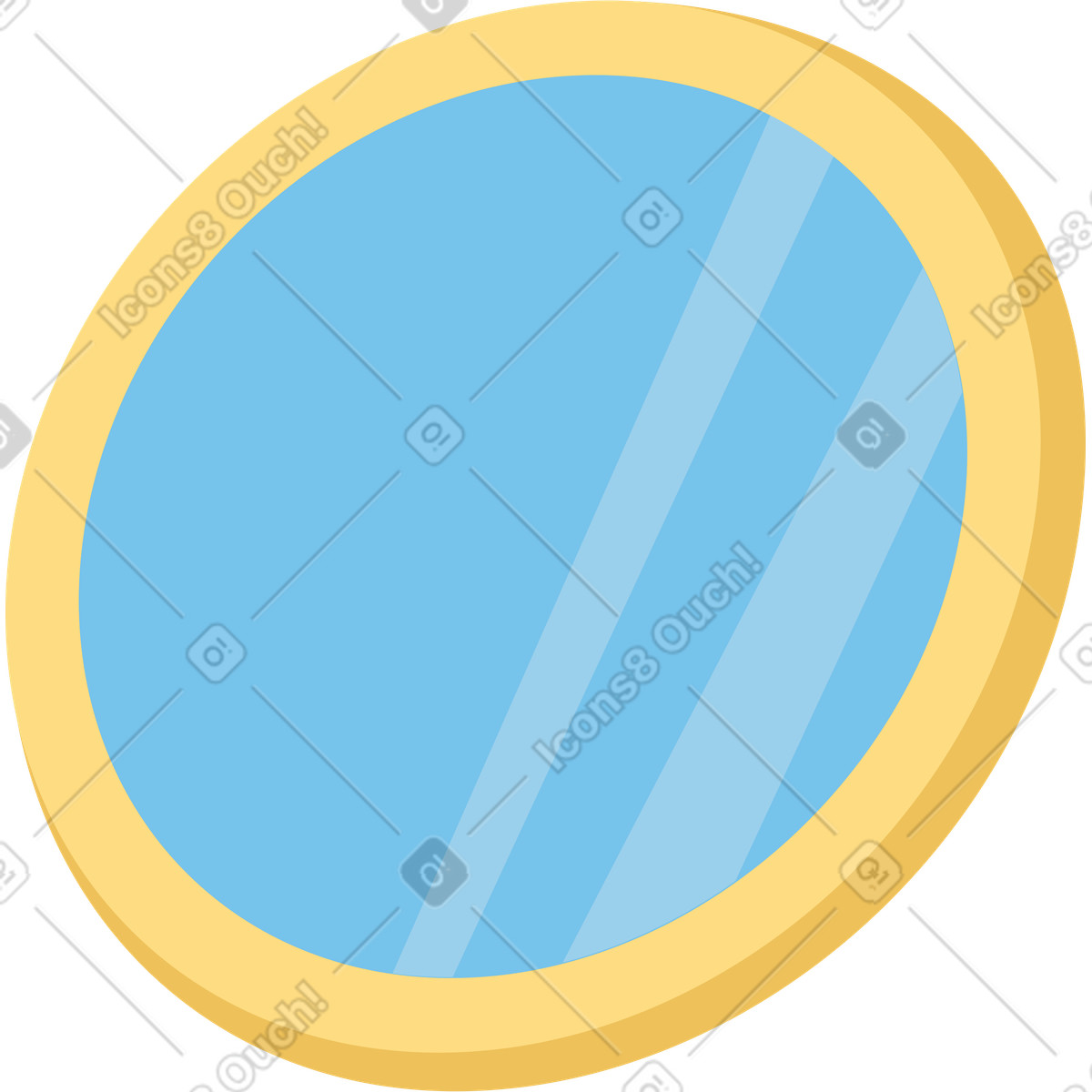 Mirror illustration in Dizzy style download in PNG, SVG