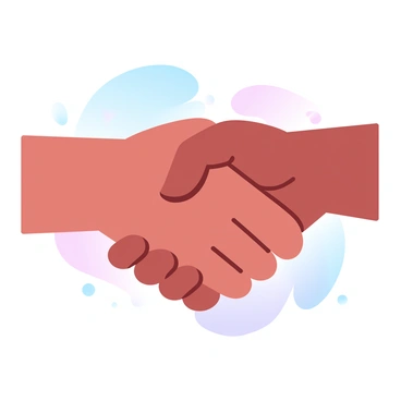 A close-up of two right hands shaking in a friendly agreement.