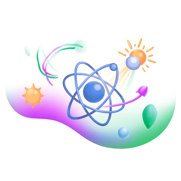 A modern pastel illustration depicting an atom at the center, with a prominent nucleus surrounded by orbiting electrons. One electron is shown being ejected, depicted as a small sphere with a trail of energy represented through colorful, flowing lines. Surrounding the atom are visual representations of energy impact, such as bursts of light and radiating waves. The background is filled with soft pastel colors, creating a dynamic effect that emphasizes the motion of the ejected electron.