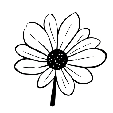 A large daisy leaf positioned prominently in the center of the image, showcasing its intricate details. The leaf surface has a distinct texture with visible veins running throughout. Fine lines and ridges create a realistic representation of the leaf's structure. The background is kept minimal to emphasize the leaf's features, allowing for a clear view of the natural patterns.