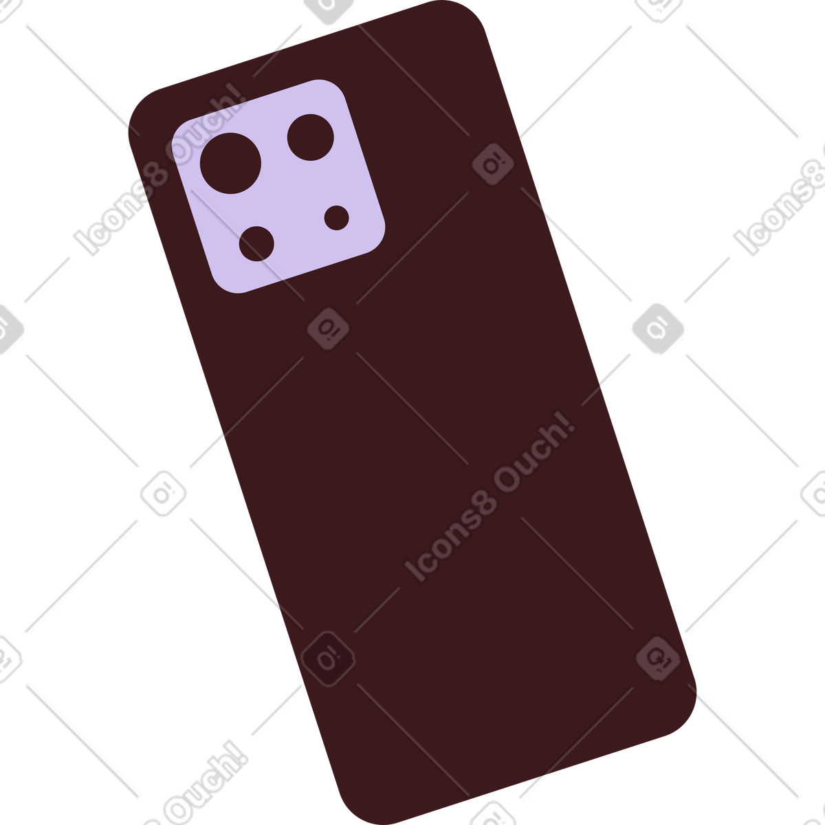 Smartphone illustration clipart graphic design for various projects in PNG, SVG