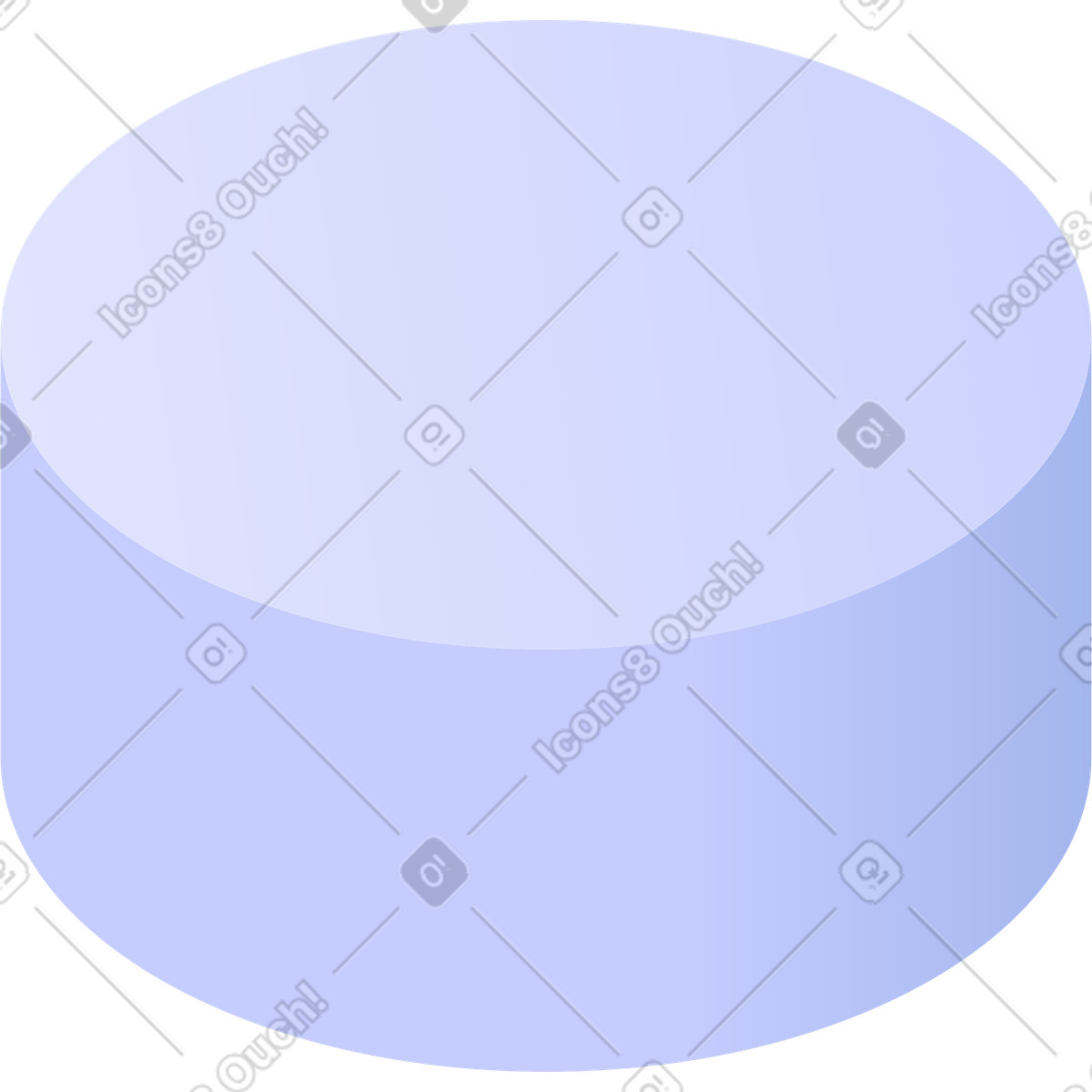 Cylindrical block illustration in Quantum style download in PNG, SVG