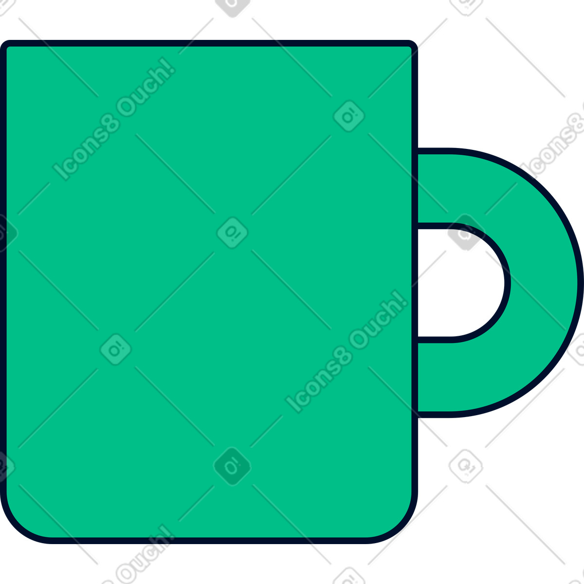Ilustración Jarra en estilo Teal a descargar en PNG y SVG