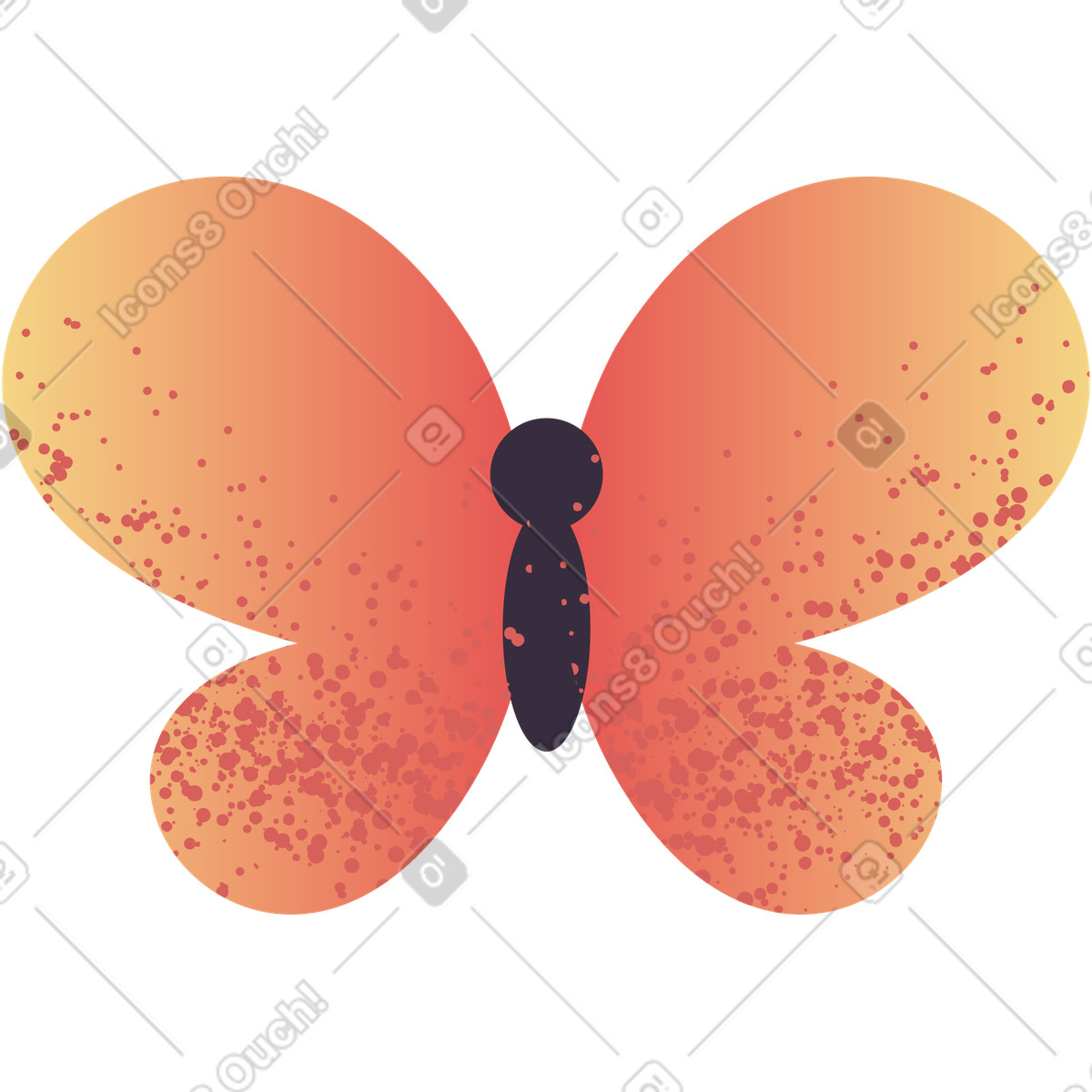 Schmetterling-Illustration im Pale-Stil als Download in PNG, SVG
