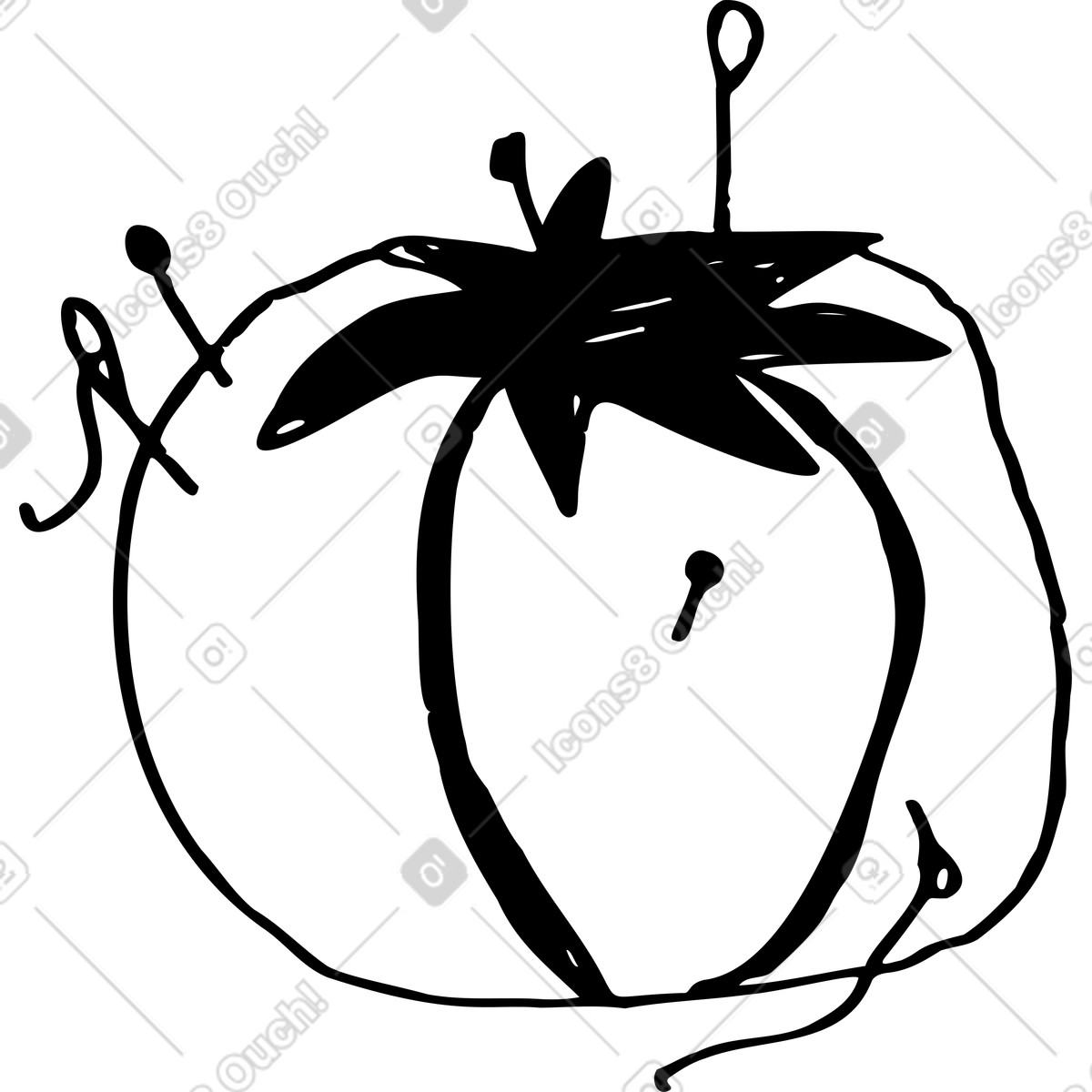 Ilustración Almohada para alfileres y agujas en estilo Marks a descargar en PNG SVG