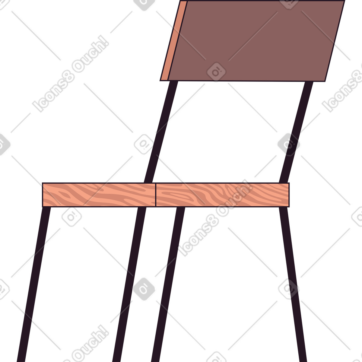 下载 Eastwood 风格的 学校椅子 插画，支持 PNG、SVG 格式