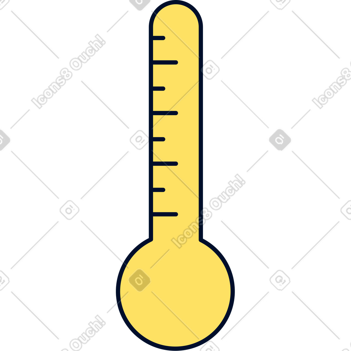 Thermometer illustration in Teal style download in PNG, SVG