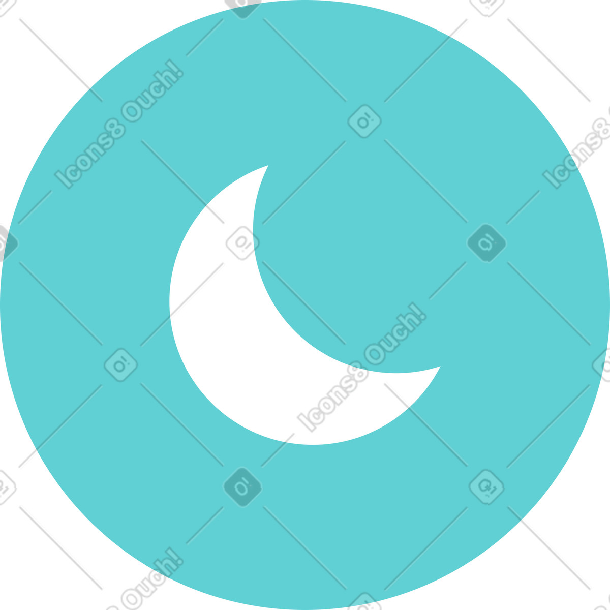 Lucent 스타일의 Moon icon 일러스트레이션 PNG, SVG 다운로드