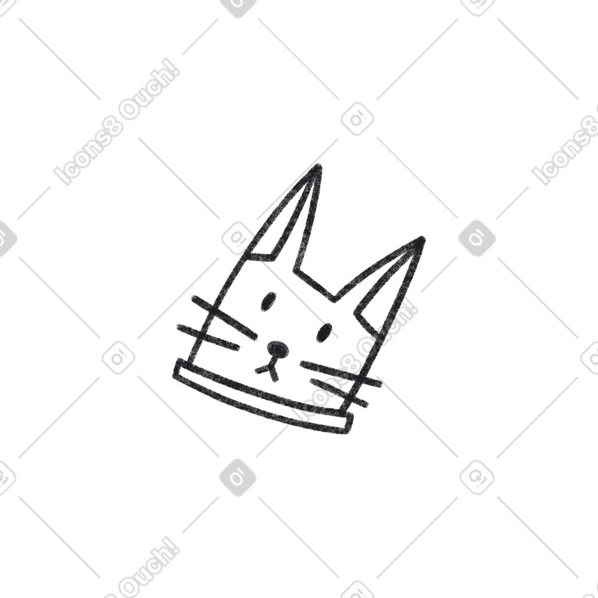Ilustração de Gato em no estilo Bonbon Line para baixar em PNG, SVG