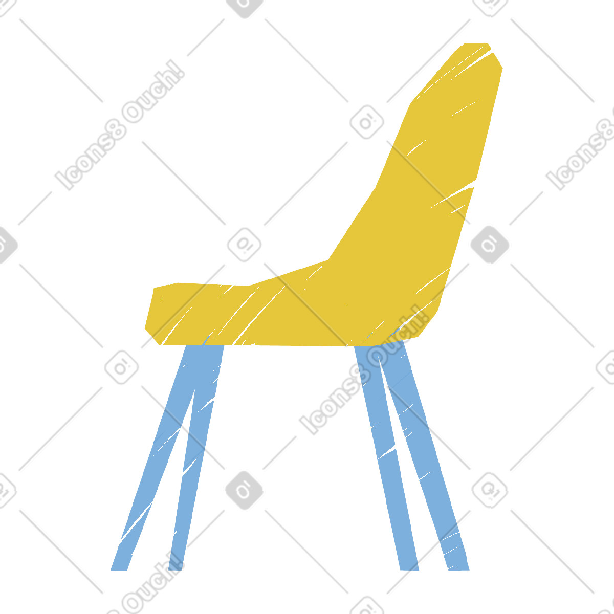下载 Sleepy 风格的 椅子 插画，支持 PNG、SVG 格式