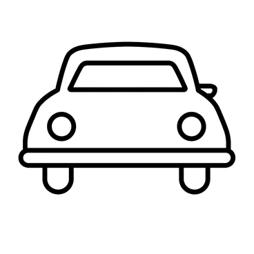 A small pickup truck icon with simple and clean lines.