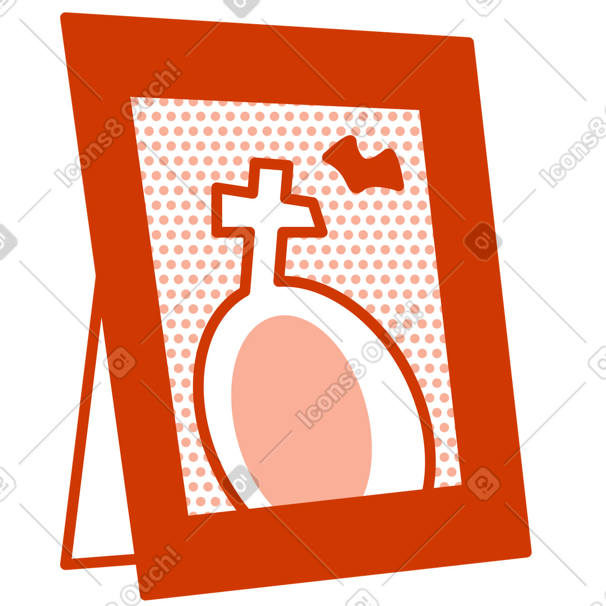Halloween grabmalerei-Illustration im Natty-Stil als Download in PNG, SVG