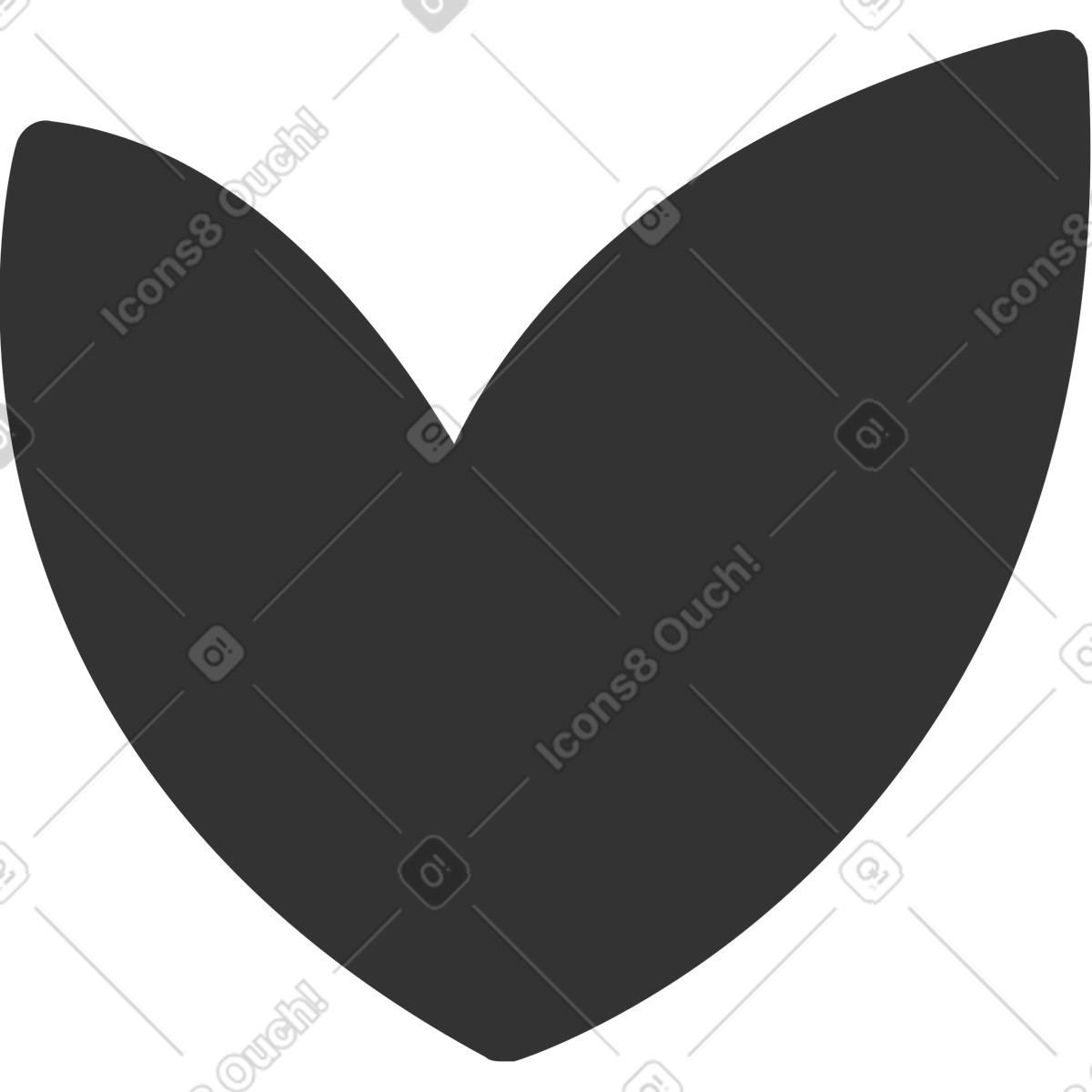 下载 Crayon 风格的 Two black leaves 插画，支持 PNG、SVG 格式