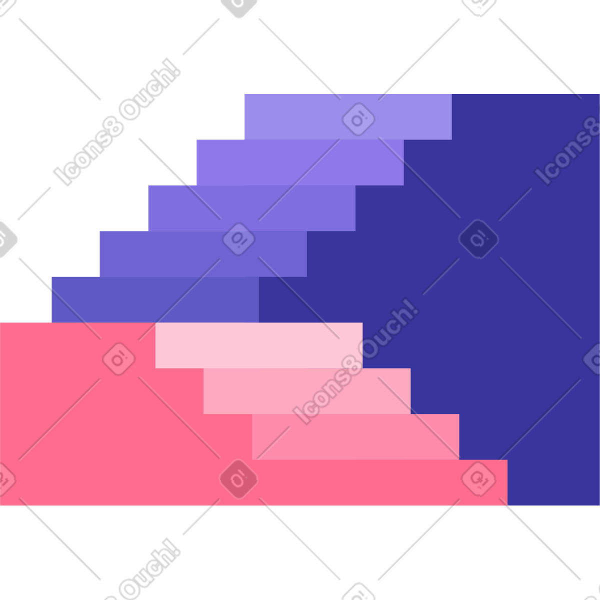Le scale illustrazione in stile Bright scarica in PNG, SVG