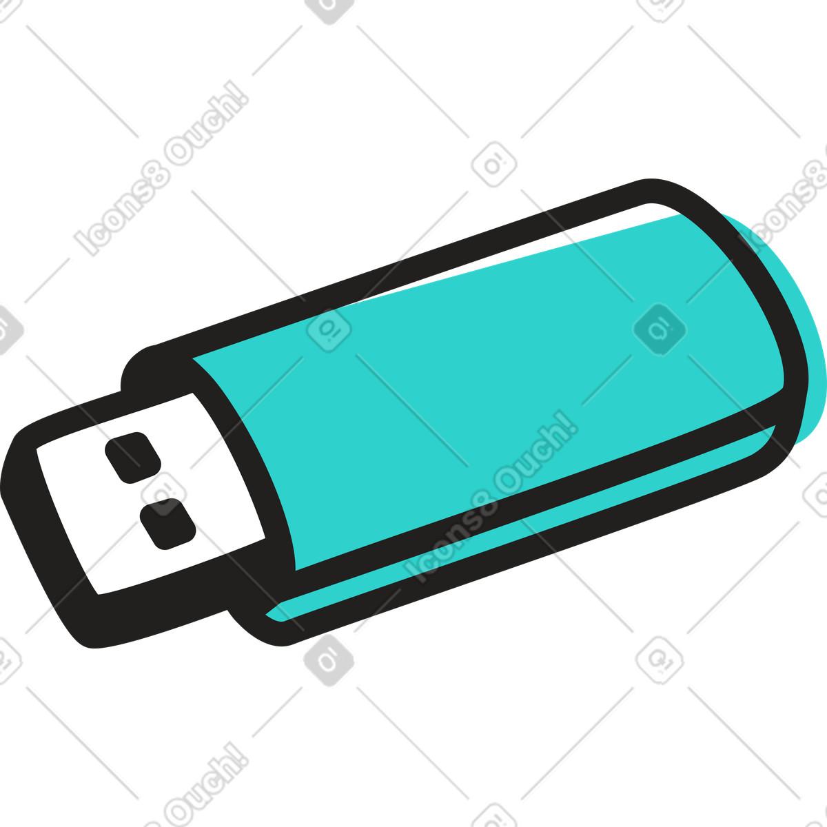 Little スタイルの Usbフラッシュドライブ のイラストをPNG、SVG形式でダウンロード
