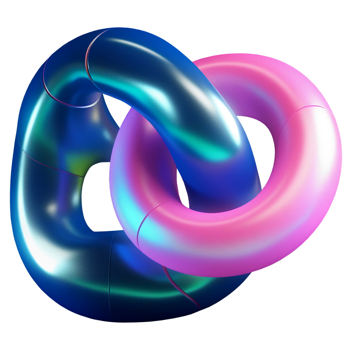 Metallic スタイルの 3d抽象的な鮮やかなフォルム のイラストをPNG、SVG形式でダウンロード