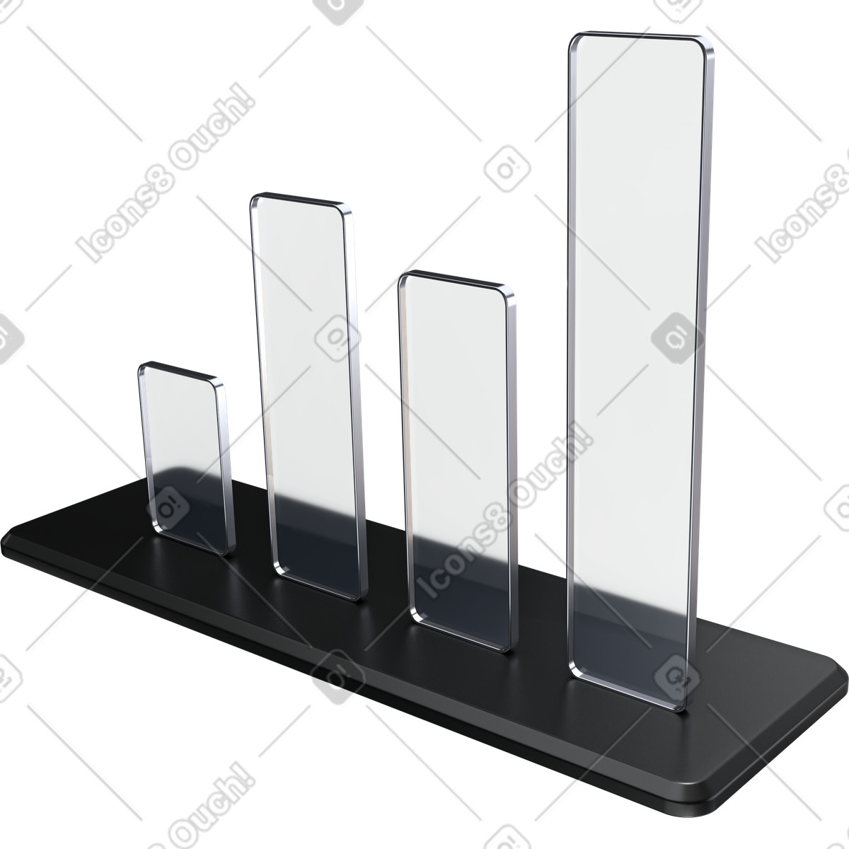 Growth metrics, performance comparison, analytics dashboard illustration in PNG, SVG
