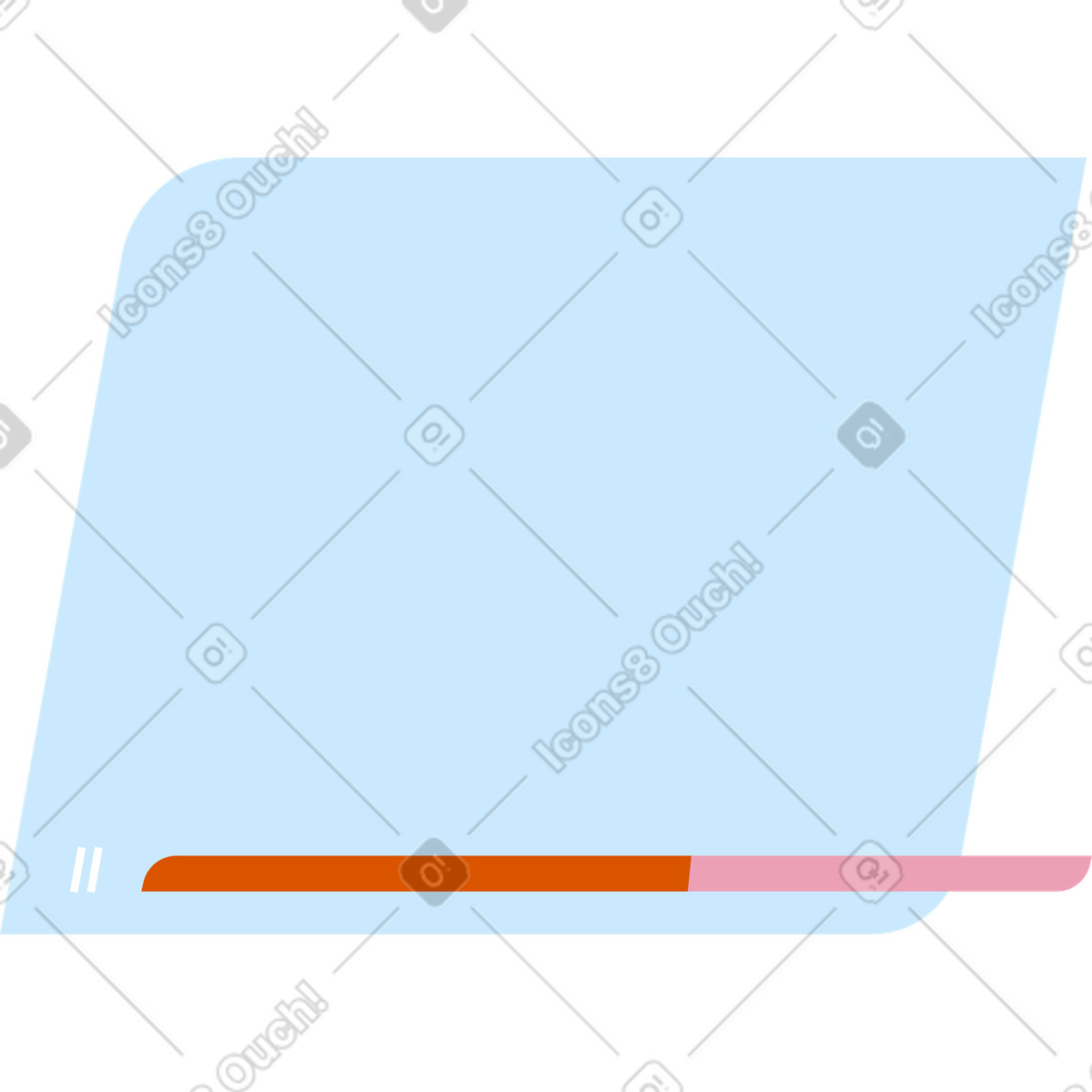 Video playback interface illustration in Vector style download in PNG, SVG