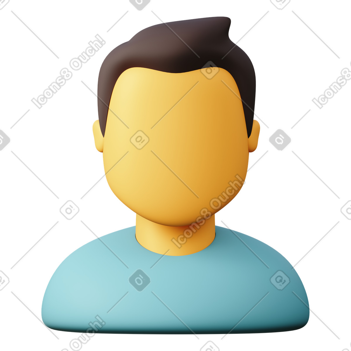 Faceless Man illustration featuring vector clipart graphics for diverse uses