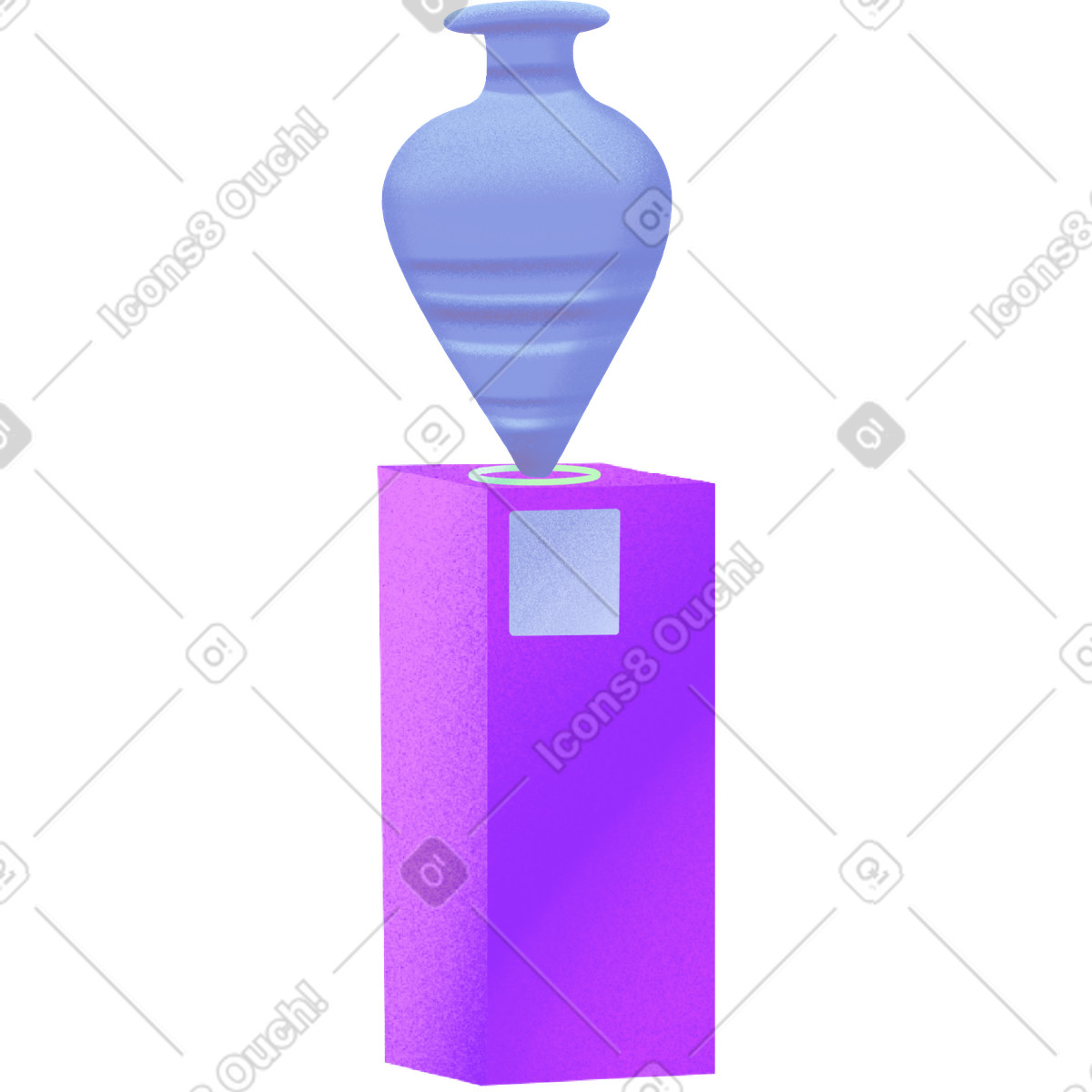 Antique vase on a purple base-Illustration im Smart-Stil als Download in PNG, SVG