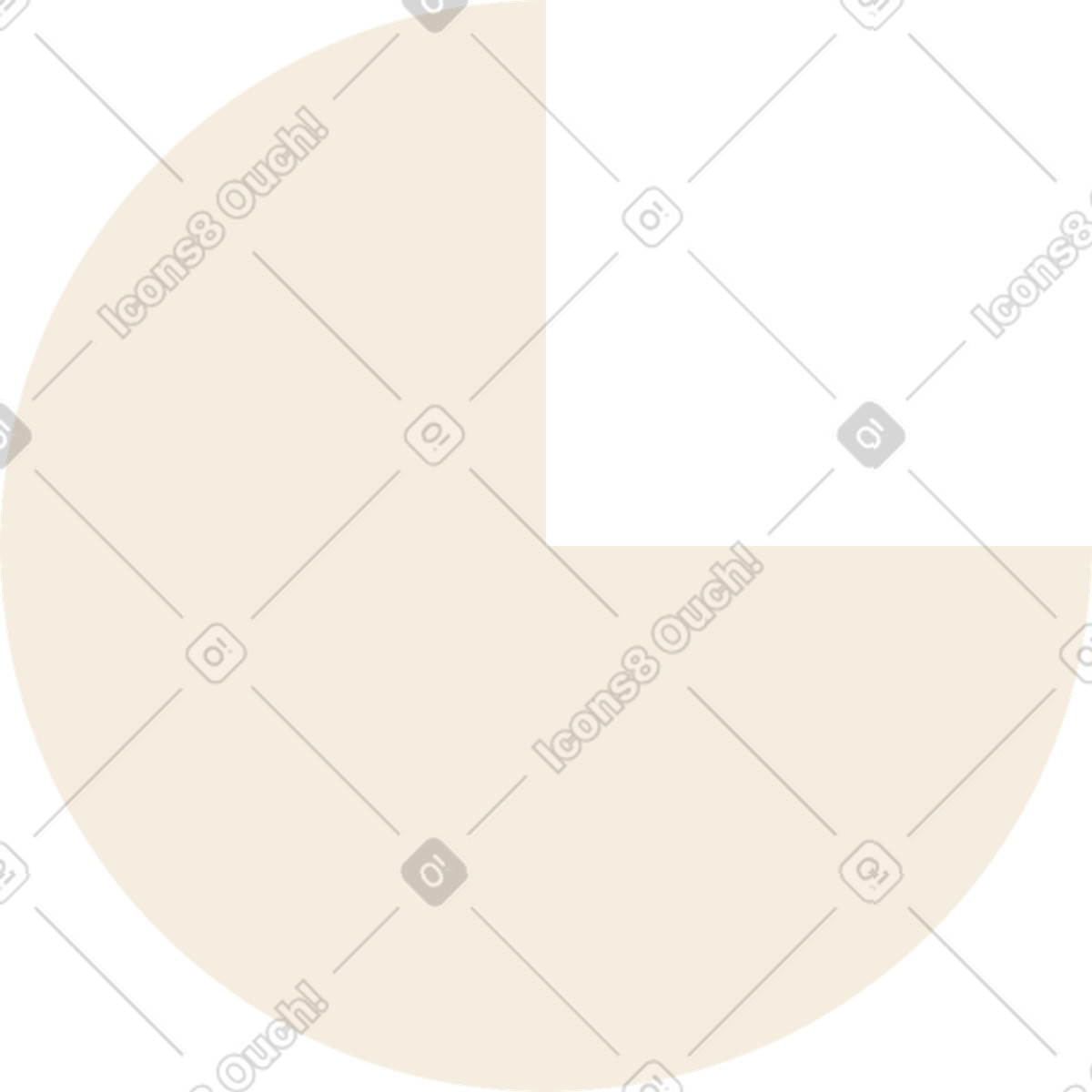 Ilustração de Beige chart shape em no estilo Pale para baixar em PNG, SVG