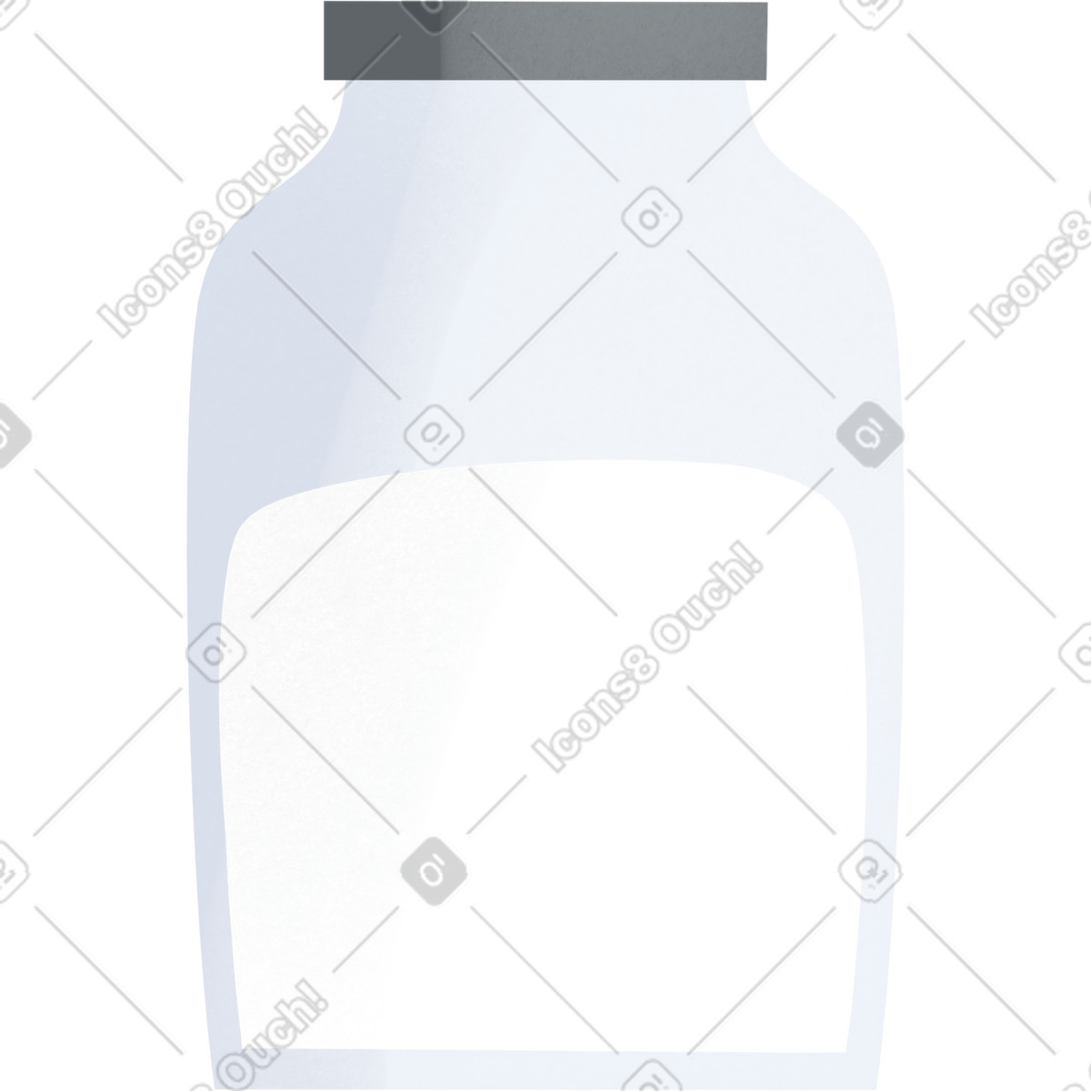 Jar with sugar or flour-Illustration im Shine-Stil als Download in PNG, SVG