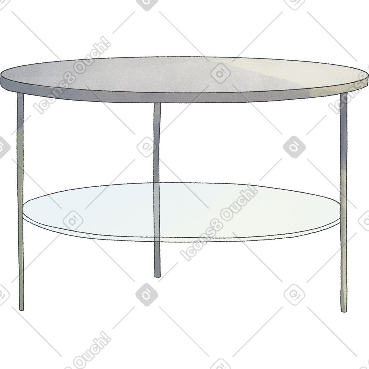 Coffee table illustrazione in stile Seasons scarica in PNG, SVG
