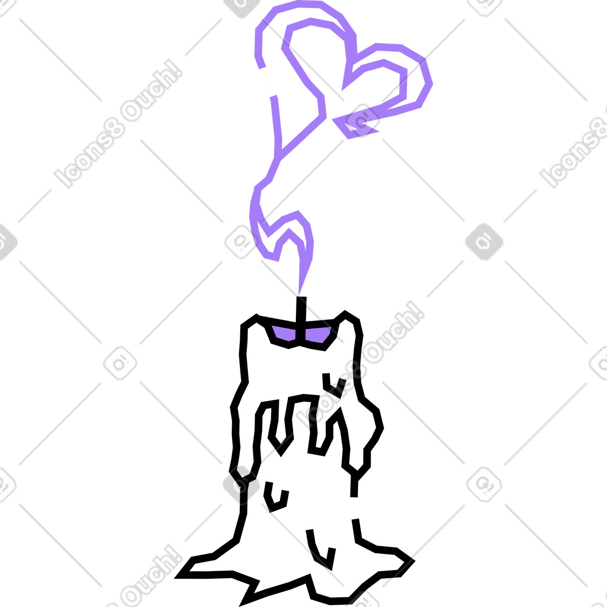 Candle illustration in Amethyst style download in PNG, SVG